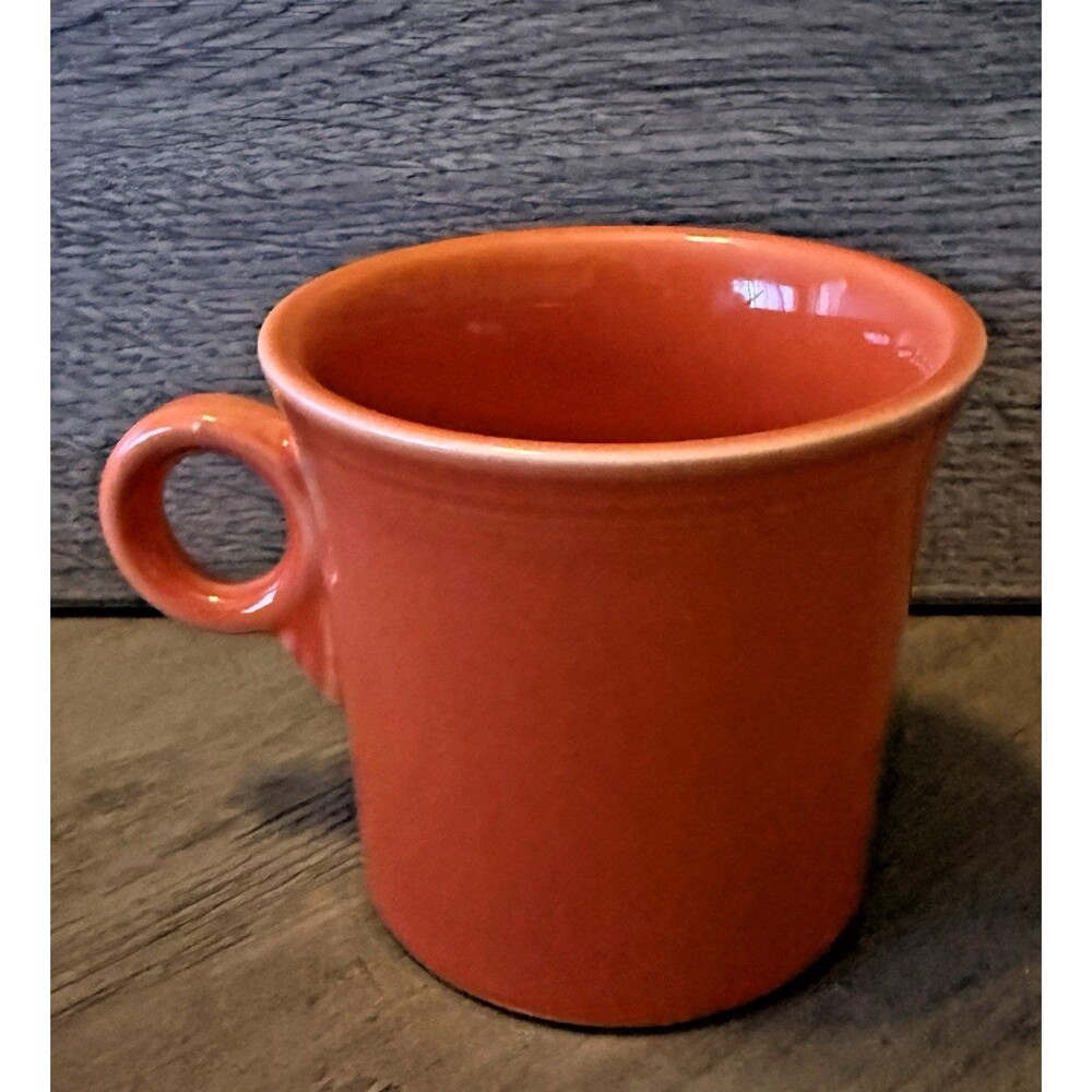 Fiesta Ware Coffee Cup Mug Tangerine Orange O Ring Homer Laughlin USA